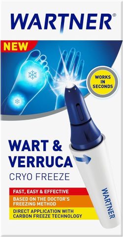 WARTNER® Cryo Freeze Wart & Verruca Remover Carbon Freeze Technology Based on The Doctor's Freezing Methods for Fast, Easy & Effective Treatment *Expires in June* 1 WARTNER® Cryo Freeze Wart & Verruca Remover Carbon Freeze Technology Based on The Doctor's Freezing Methods for Fast, Easy & Effective Treatment *Expires in June*