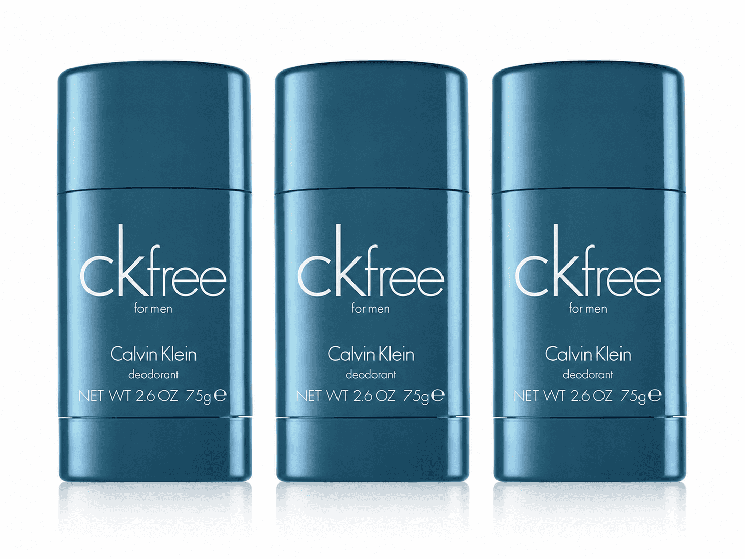 Three Pack Calvin Klein CK Free 75G Deodorant Stick Mens 1 Three Pack Calvin Klein CK Free 75G Deodorant Stick Mens