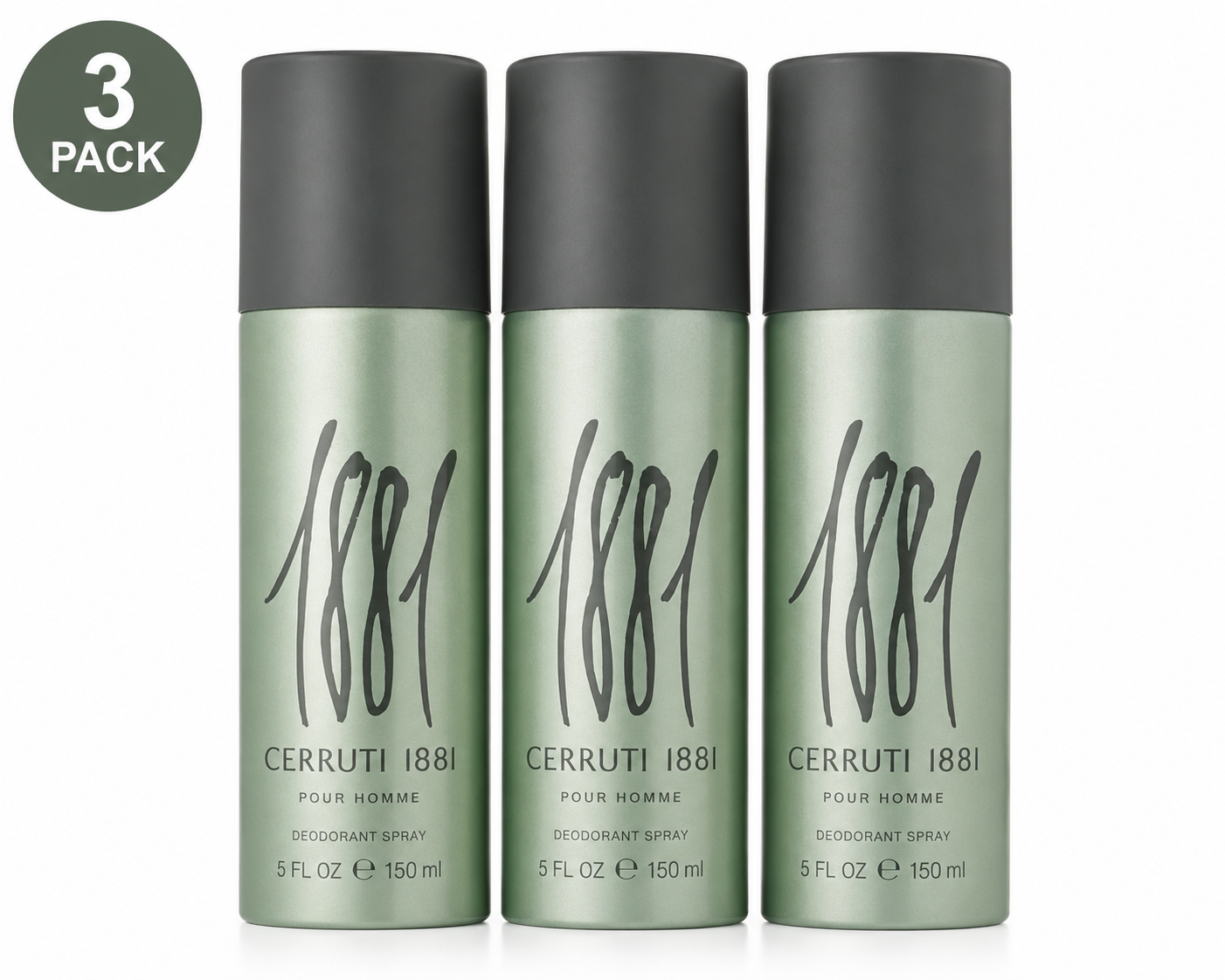 Cerruti 1881 Pour Homme Deodorant Spray 150ml X3 Triple Pack Mens 1 Cerruti 1881 Pour Homme Deodorant Spray 150ml X3 Triple Pack Mens