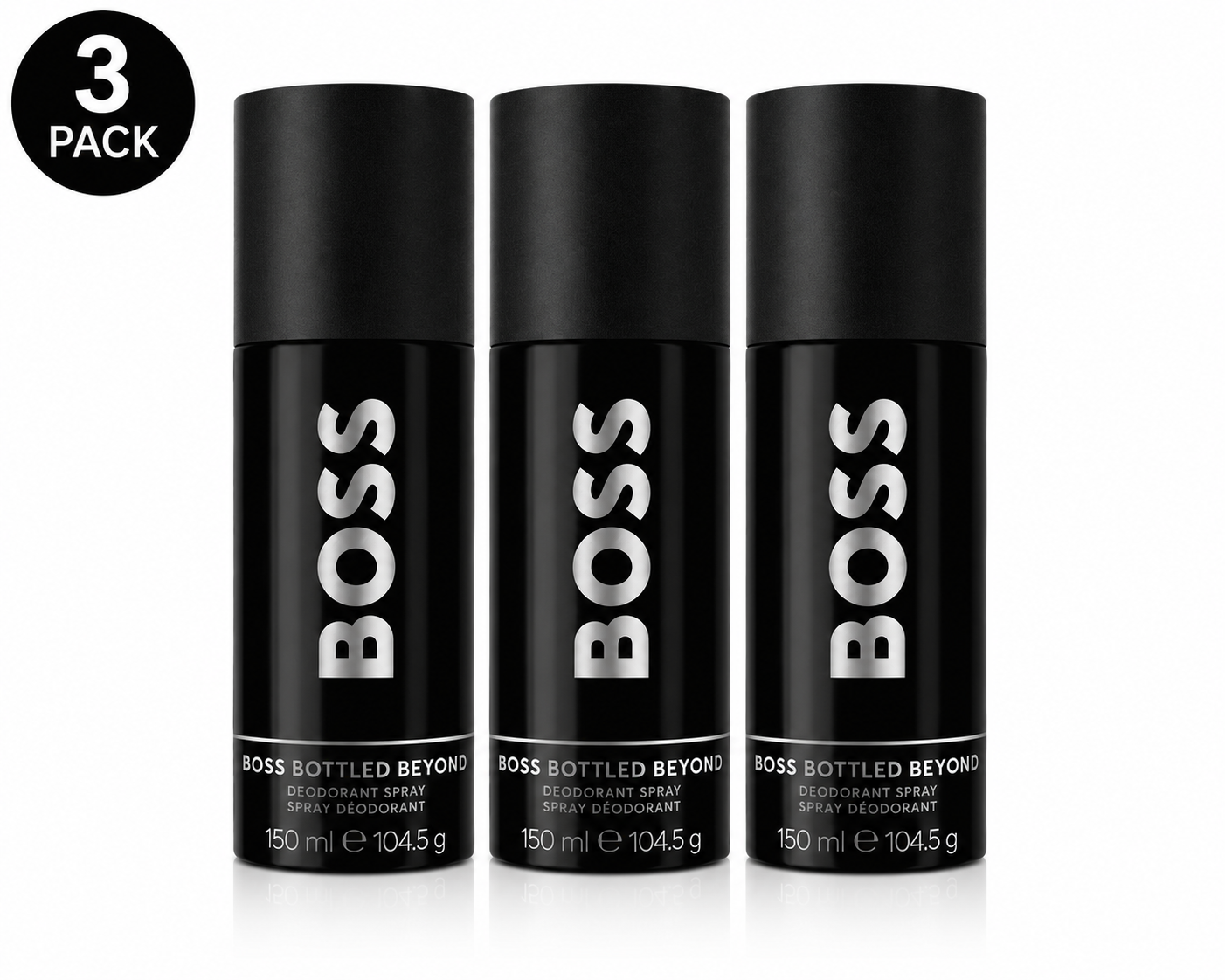 Hugo Boss Boss Bottled Beyond Deodorant Spray 150ml x3 Triple Pack 1 Hugo Boss Boss Bottled Beyond Deodorant Spray 150ml x3 Triple Pack
